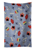 Dog House Collection Schnauzer Kitchen Towel Velour Plush Front and Cotton Loop Back Machine Washable