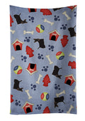 Dog House Collection Scottish Terrier Kitchen Towel Velour Plush Front and Cotton Loop Back Machine Washable