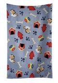 Dog House Collection Sheltie Shetland Sheepdog Kitchen Towel Velour Plush Front and Cotton Loop Back Machine Washable