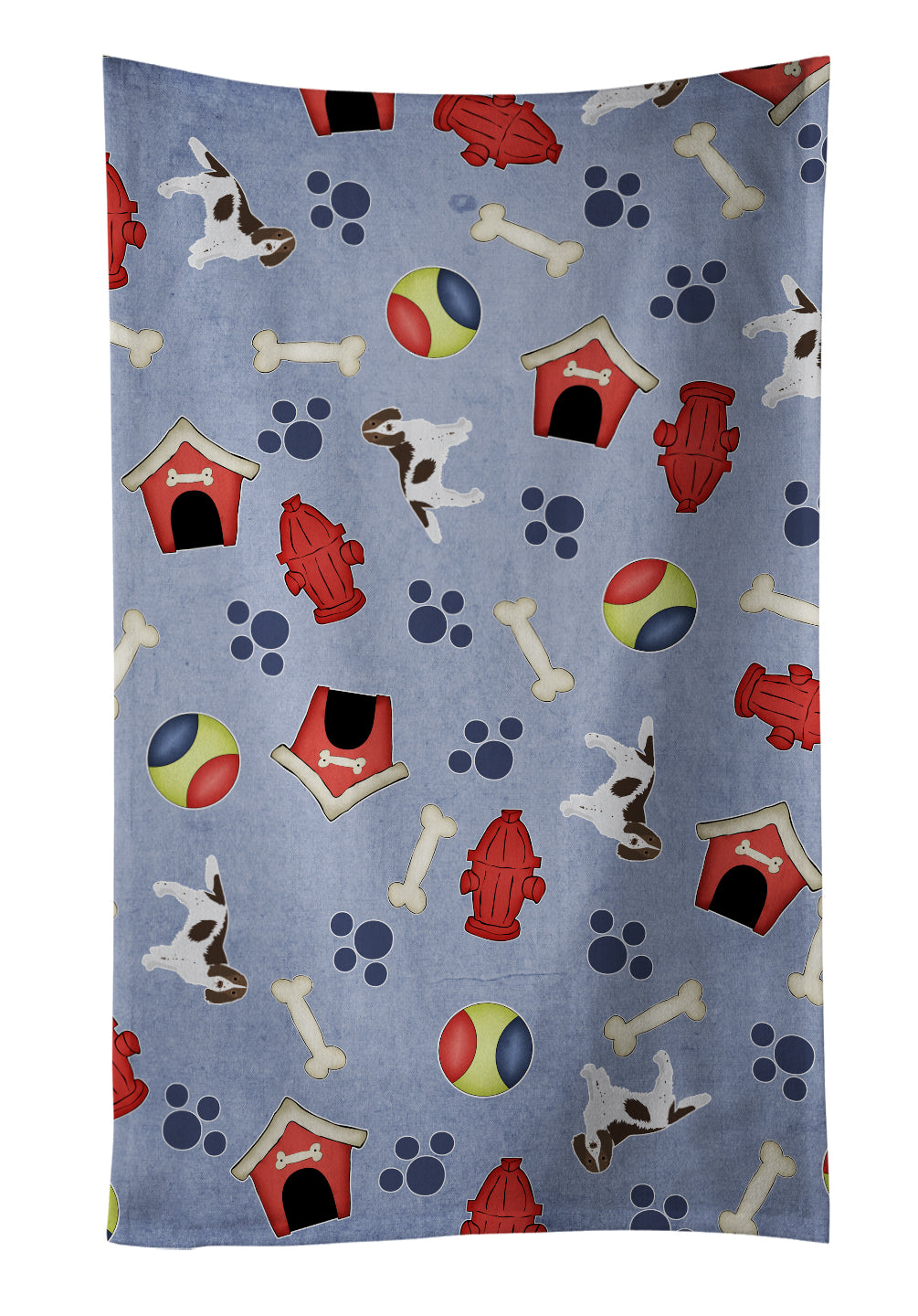 Dog House Collection Springer Spaniel Kitchen Towel Velour Plush Front and Cotton Loop Back Machine Washable