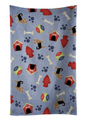 Dog House Collection Yorkshire Terrier Kitchen Towel Velour Plush Front and Cotton Loop Back Machine Washable