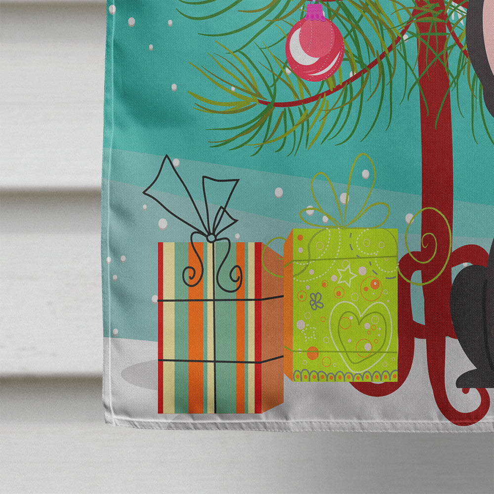 Merry Christmas Tree French Bulldog Brindle House Flag 28x40 Porch Sleeve Pole Decorative Outside Yard Banner Artwork Wall Hanging, Polyester