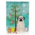 Merry Christmas Tree Mastiff Brindle White House Flag 28x40 Porch Sleeve Pole Decorative Outside Yard Banner Artwork Wall Hanging, Polyester