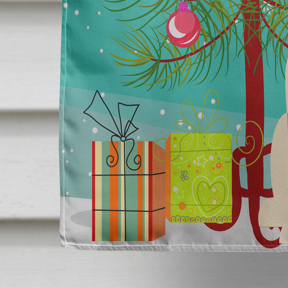 Merry Christmas Tree Mastiff White House Flag 28x40 Porch Sleeve Pole Decorative Outside Yard Banner Artwork Wall Hanging, Polyester