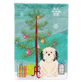 Merry Christmas Tree Lowchen House Flag 28x40 Porch Sleeve Pole Decorative Outside Yard Banner Artwork Wall Hanging, Polyester