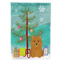 Merry Christmas Tree Norwich Terrier House Flag 28x40 Porch Sleeve Pole Decorative Outside Yard Banner Artwork Wall Hanging, Polyester