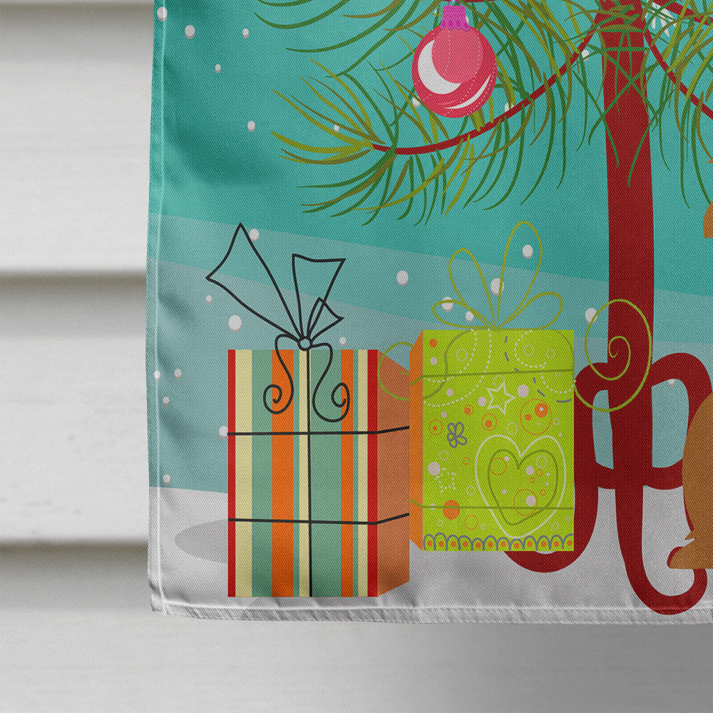 Merry Christmas Tree Norwich Terrier House Flag 28x40 Porch Sleeve Pole Decorative Outside Yard Banner Artwork Wall Hanging, Polyester