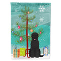 Merry Christmas Tree Black Russian Terrier House Flag 28x40 Porch Sleeve Pole Decorative Outside Yard Banner Artwork Wall Hanging, Polyester