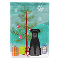 Merry Christmas Tree Standard Schnauzer Black House Flag 28x40 Porch Sleeve Pole Decorative Outside Yard Banner Artwork Wall Hanging, Polyester