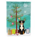 Merry Christmas Tree Entlebucher House Flag 28x40 Porch Sleeve Pole Decorative Outside Yard Banner Artwork Wall Hanging, Polyester