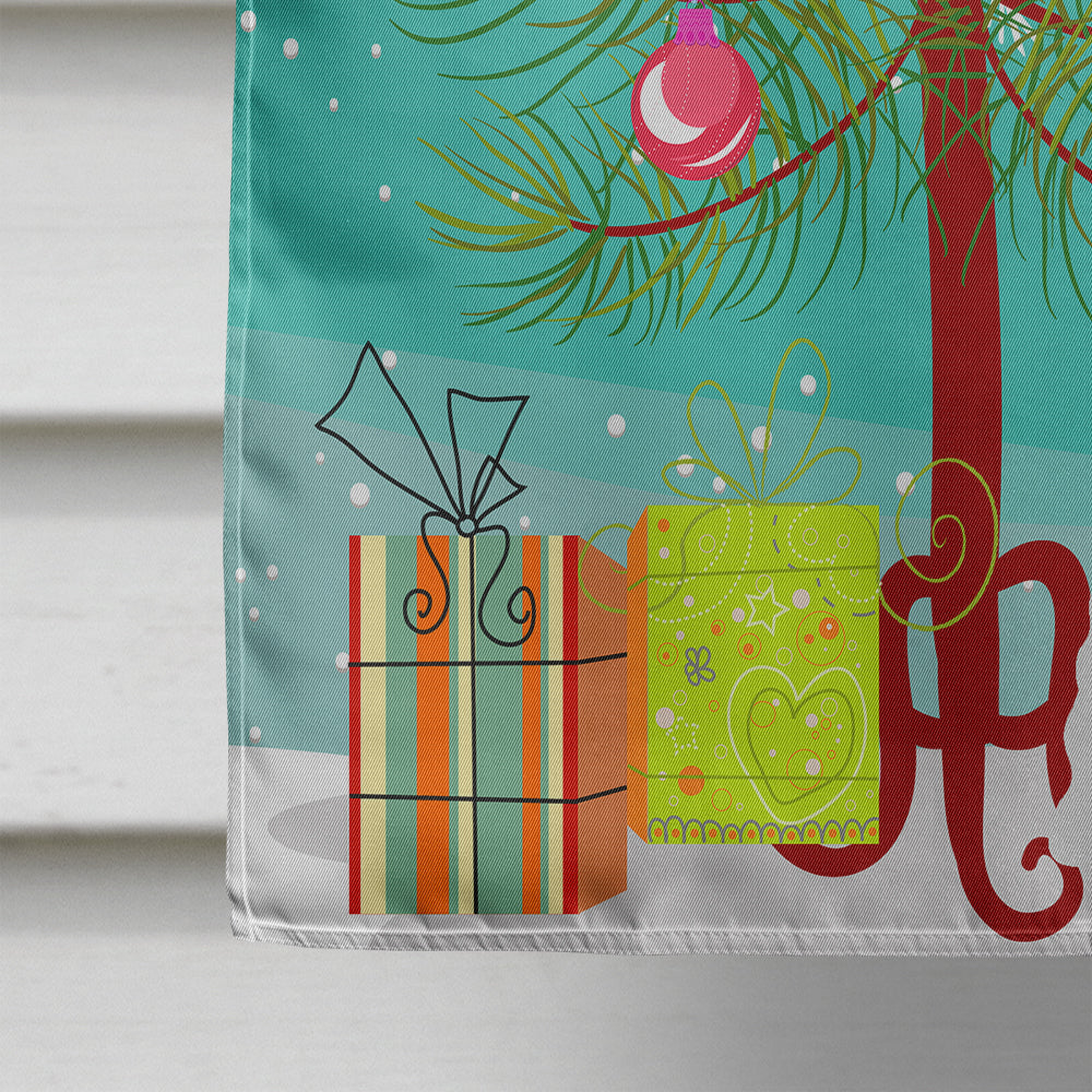 Merry Christmas Tree Miniature Schnauzer White House Flag 28x40 Porch Sleeve Pole Decorative Outside Yard Banner Artwork Wall Hanging, Polyester