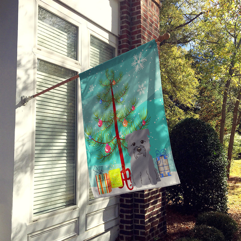 Merry Christmas Tree Glen of Imal Grey House Flag 28x40 Porch Sleeve Pole Decorative Outside Yard Banner Artwork Wall Hanging, Polyester