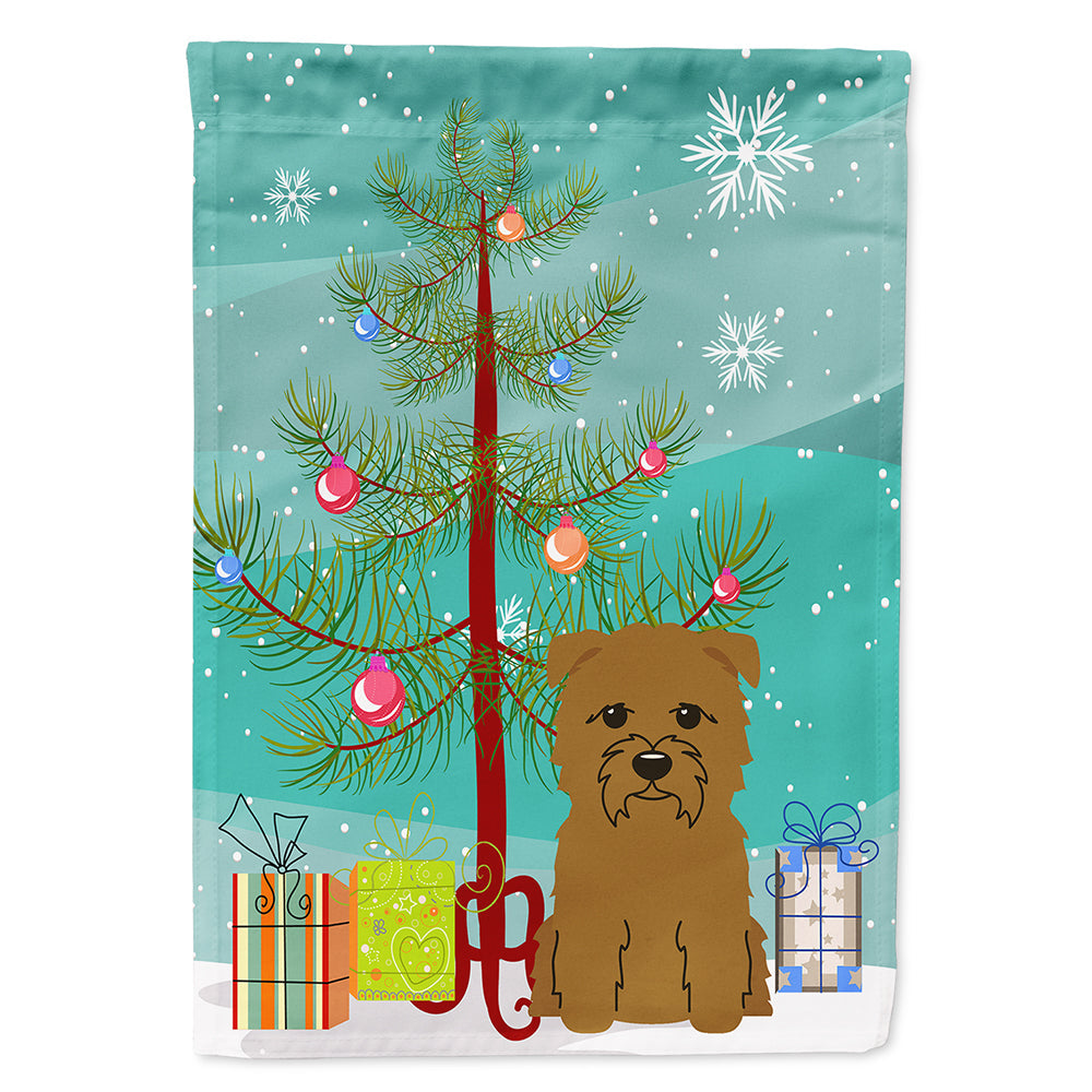 Merry Christmas Tree Glen of Imal Tan House Flag 28x40 Porch Sleeve Pole Decorative Outside Yard Banner Artwork Wall Hanging, Polyester