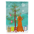 Merry Christmas Tree Irish Setter House Flag 28x40 Porch Sleeve Pole Decorative Outside Yard Banner Artwork Wall Hanging, Polyester