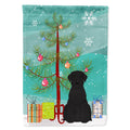 Merry Christmas Tree Giant Schnauzer House Flag 28x40 Porch Sleeve Pole Decorative Outside Yard Banner Artwork Wall Hanging, Polyester