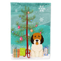 Merry Christmas Tree Petit Basset Griffon Veenden House Flag 28x40 Porch Sleeve Pole Decorative Outside Yard Banner Artwork Wall Hanging, Polyester