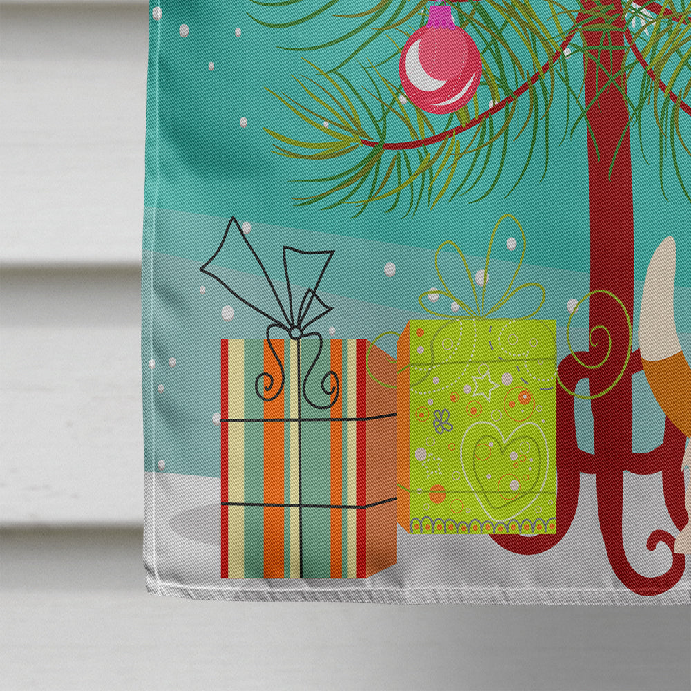 Merry Christmas Tree Petit Basset Griffon Veenden House Flag 28x40 Porch Sleeve Pole Decorative Outside Yard Banner Artwork Wall Hanging, Polyester