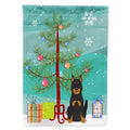 Merry Christmas Tree Beauce Shepherd Dog House Flag 28x40 Porch Sleeve Pole Decorative Outside Yard Banner Artwork Wall Hanging, Polyester