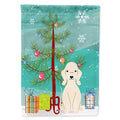 Merry Christmas Tree Bedlington Terrier Sandy House Flag 28x40 Porch Sleeve Pole Decorative Outside Yard Banner Artwork Wall Hanging, Polyester