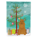 Merry Christmas Tree Cocker Spaniel Red House Flag 28x40 Porch Sleeve Pole Decorative Outside Yard Banner Artwork Wall Hanging, Polyester