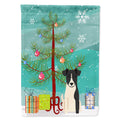 Merry Christmas Tree Smooth Fox Terrier House Flag 28x40 Porch Sleeve Pole Decorative Outside Yard Banner Artwork Wall Hanging, Polyester