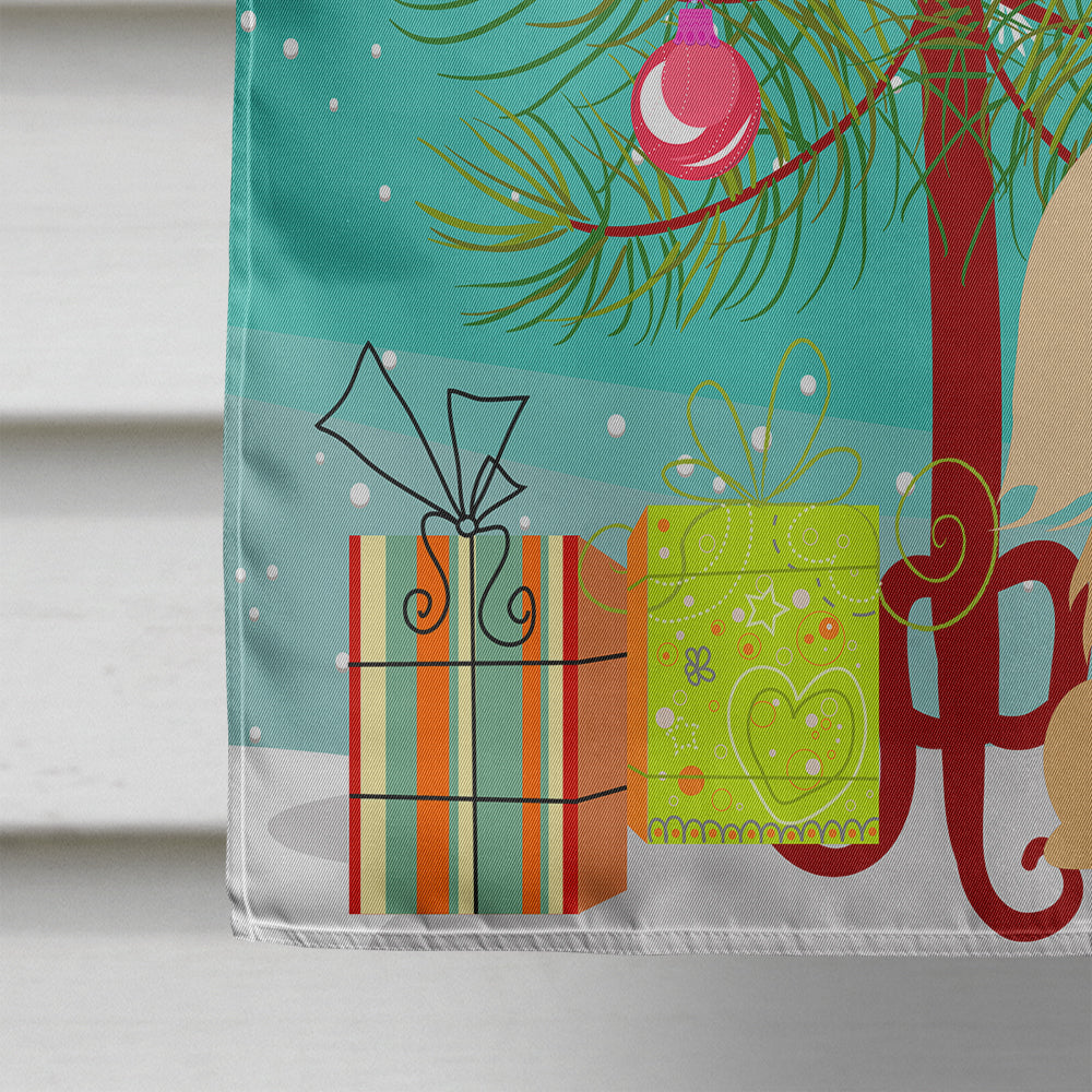Merry Christmas Tree Pekingese Fawn Sable House Flag 28x40 Porch Sleeve Pole Decorative Outside Yard Banner Artwork Wall Hanging, Polyester