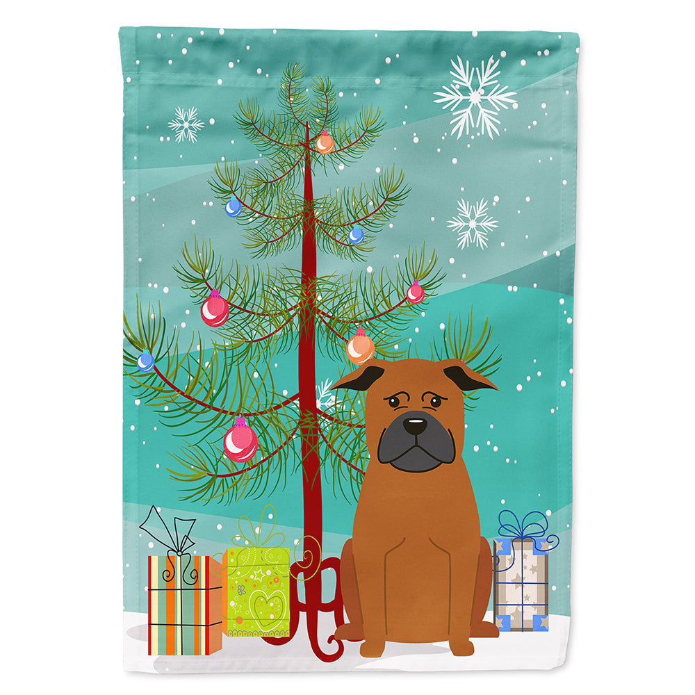 Merry Christmas Tree Chinese Chongqing Dog House Flag 28x40 Porch Sleeve Pole Decorative Outside Yard Banner Artwork Wall Hanging, Polyester