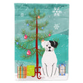 Merry Christmas Tree White Boxer Cooper House Flag 28x40 Porch Sleeve Pole Decorative Outside Yard Banner Artwork Wall Hanging, Polyester