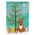 Merry Christmas Tree Bull Terrier Red House Flag 28x40 Porch Sleeve Pole Decorative Outside Yard Banner Artwork Wall Hanging, Polyester