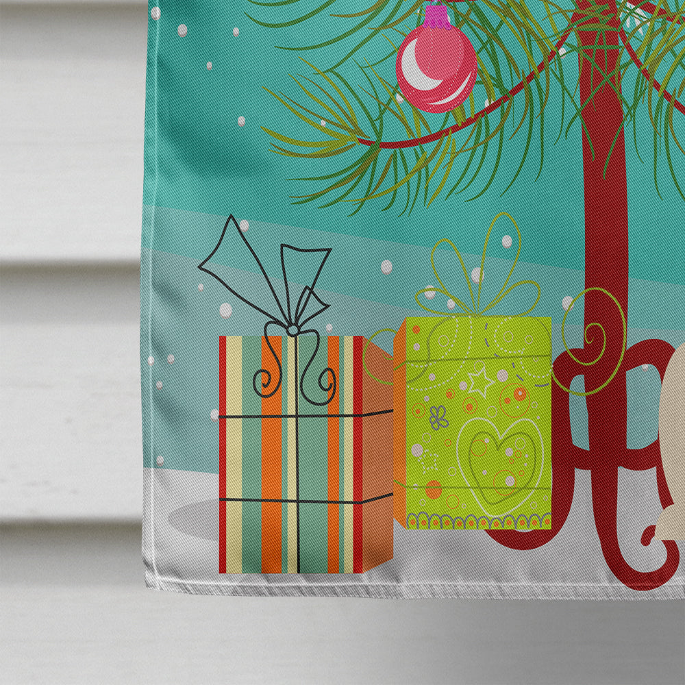 Merry Christmas Tree Bull Terrier White House Flag 28x40 Porch Sleeve Pole Decorative Outside Yard Banner Artwork Wall Hanging, Polyester