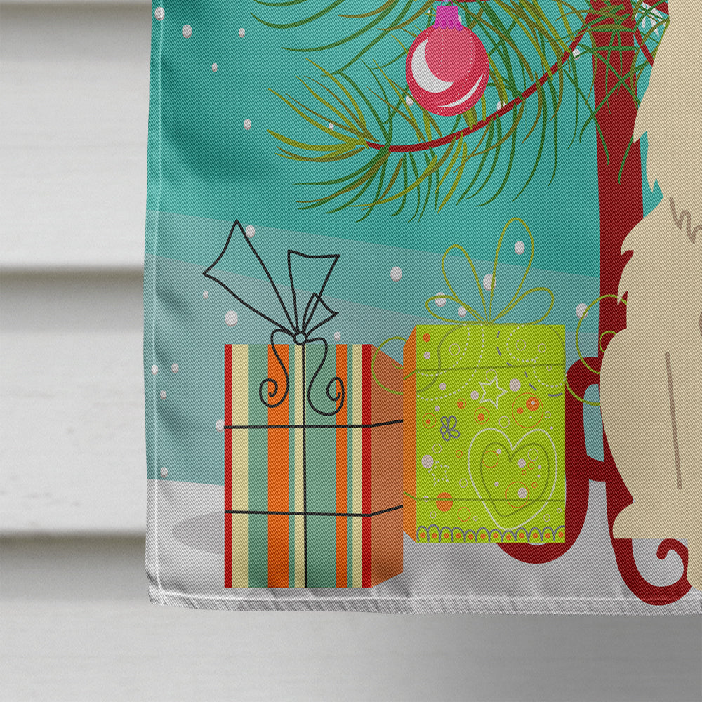 Merry Christmas Tree Chow Chow White House Flag 28x40 Porch Sleeve Pole Decorative Outside Yard Banner Artwork Wall Hanging, Polyester