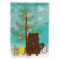 Merry Christmas Tree Chow Chow Chocolate House Flag 28x40 Porch Sleeve Pole Decorative Outside Yard Banner Artwork Wall Hanging, Polyester