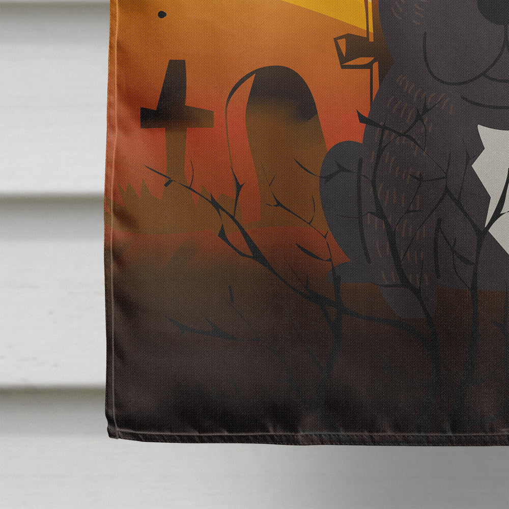 Halloween French Bulldog Brindle House Flag 28x40 Porch Sleeve Pole Decorative Outside Yard Banner Artwork Wall Hanging, Polyester