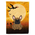 Halloween French Bulldog Brown House Flag 28x40 Porch Sleeve Pole Decorative Outside Yard Banner Artwork Wall Hanging, Polyester