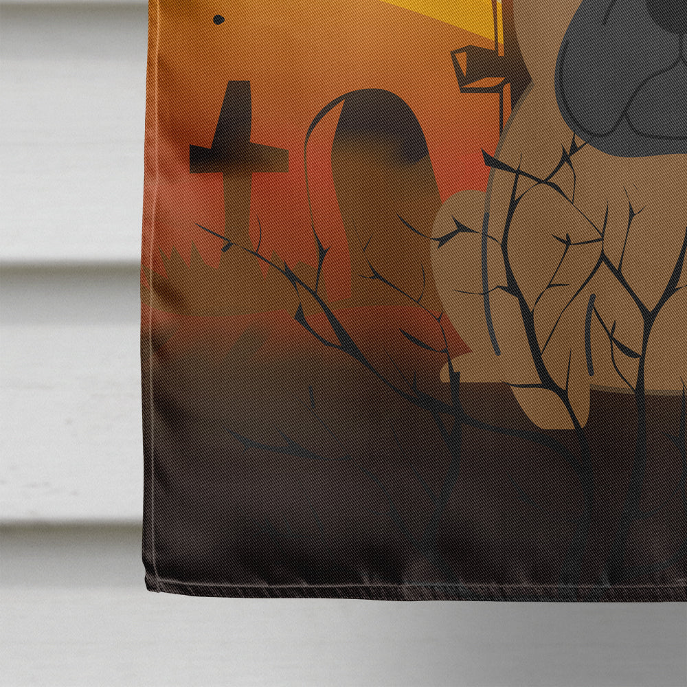 Halloween French Bulldog Brown House Flag 28x40 Porch Sleeve Pole Decorative Outside Yard Banner Artwork Wall Hanging, Polyester