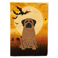 Halloween Mastiff Brindle House Flag 28x40 Porch Sleeve Pole Decorative Outside Yard Banner Artwork Wall Hanging, Polyester