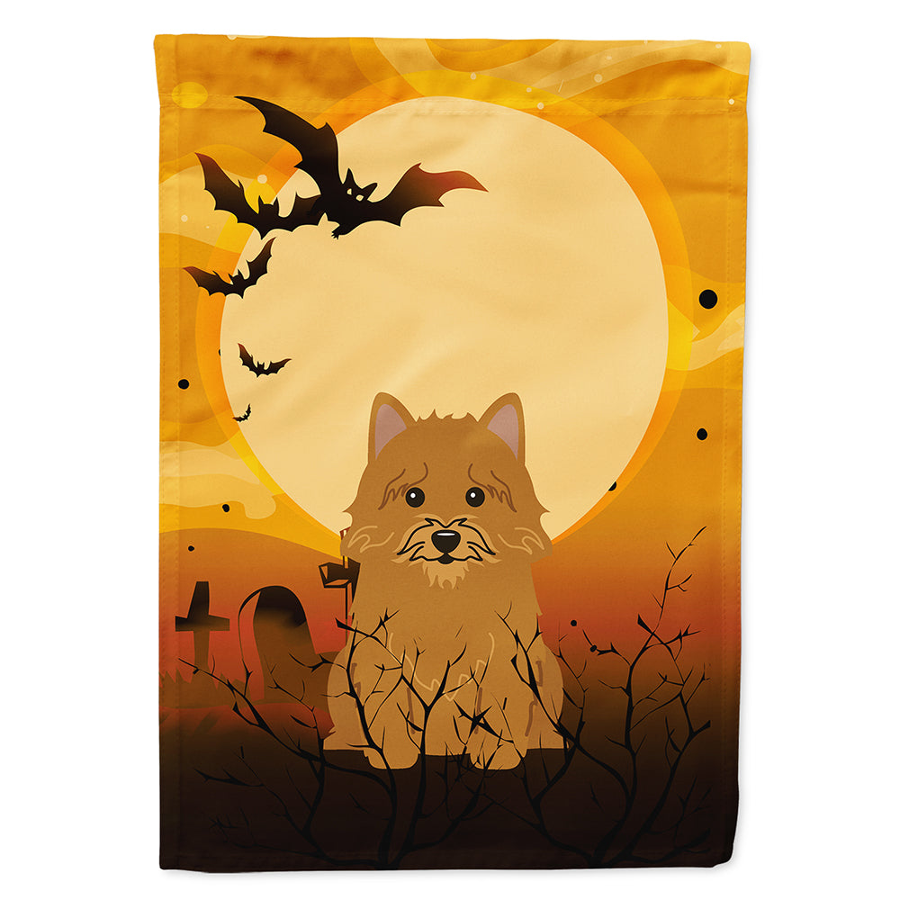 Halloween Norwich Terrier House Flag 28x40 Porch Sleeve Pole Decorative Outside Yard Banner Artwork Wall Hanging, Polyester