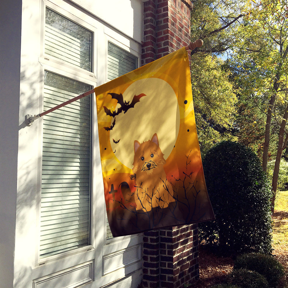 Halloween Norwich Terrier House Flag 28x40 Porch Sleeve Pole Decorative Outside Yard Banner Artwork Wall Hanging, Polyester