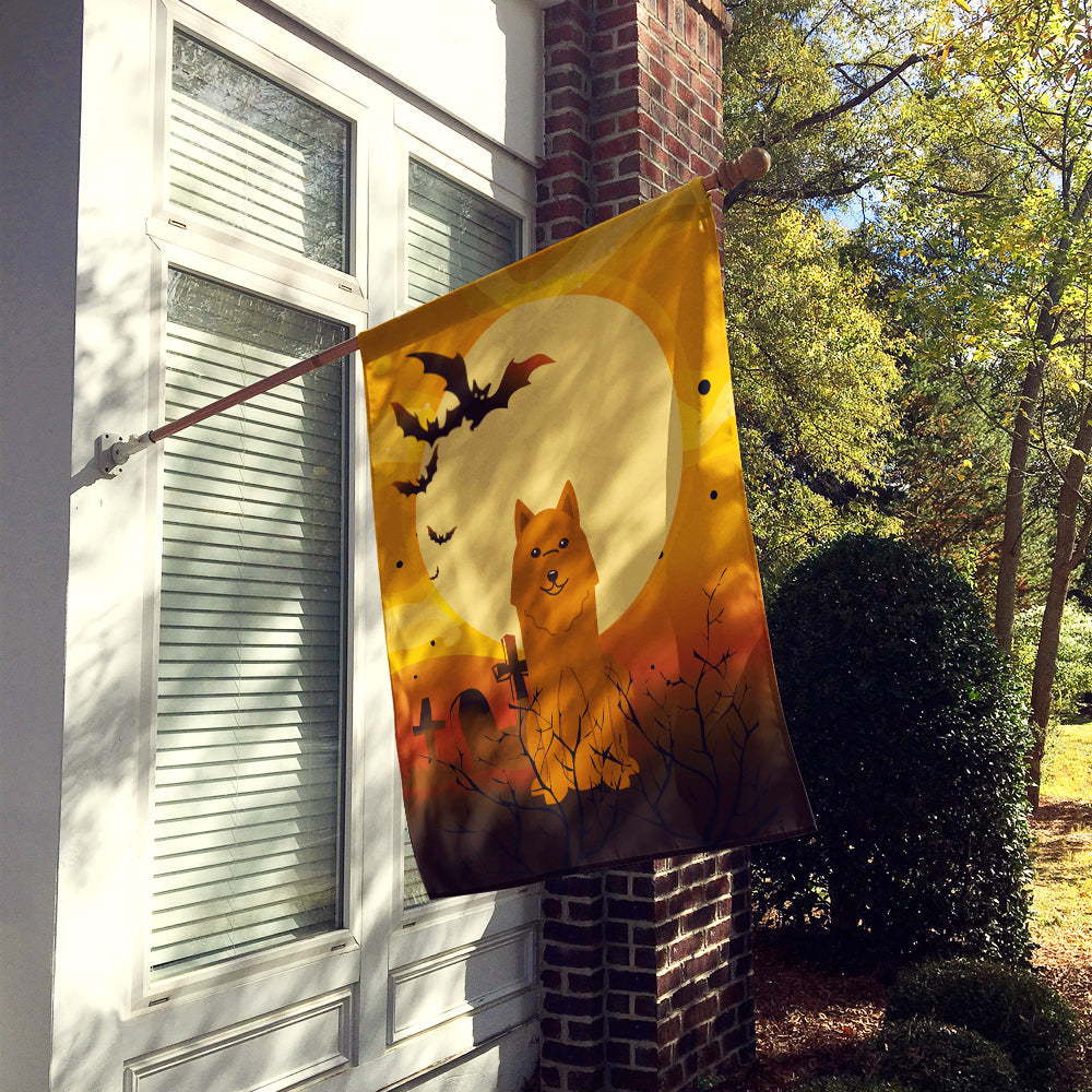 Halloween Karelian Bear Dog House Flag 28x40 Porch Sleeve Pole Decorative Outside Yard Banner Artwork Wall Hanging, Polyester