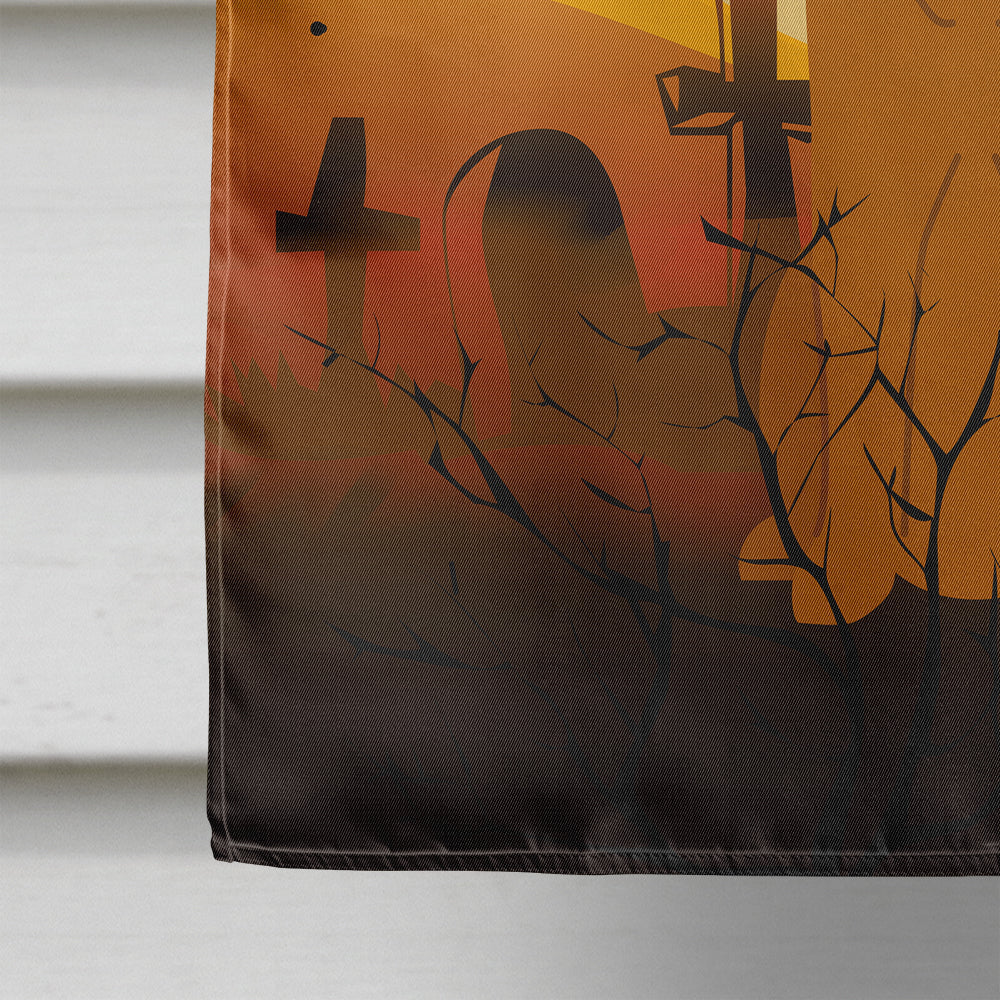 Halloween Karelian Bear Dog House Flag 28x40 Porch Sleeve Pole Decorative Outside Yard Banner Artwork Wall Hanging, Polyester