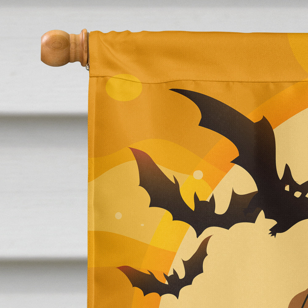 Halloween Borzoi House Flag 28x40 Porch Sleeve Pole Decorative Outside Yard Banner Artwork Wall Hanging, Polyester