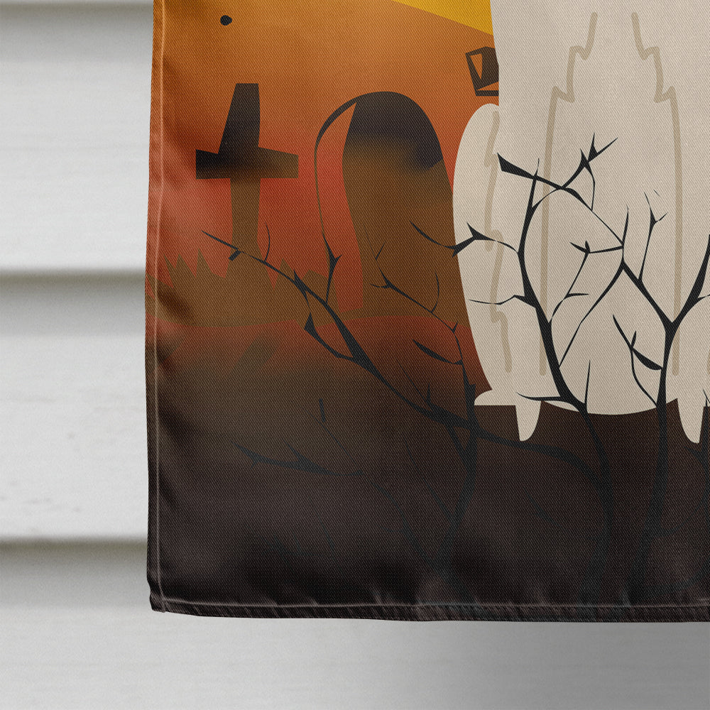 Halloween Borzoi House Flag 28x40 Porch Sleeve Pole Decorative Outside Yard Banner Artwork Wall Hanging, Polyester