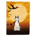 Halloween West Siberian Laika Spitz House Flag 28x40 Porch Sleeve Pole Decorative Outside Yard Banner Artwork Wall Hanging, Polyester