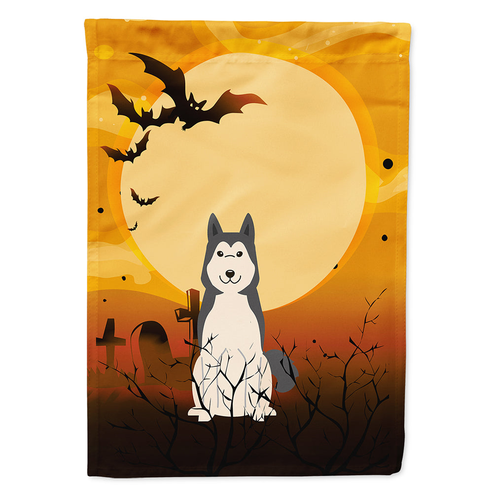 Halloween West Siberian Laika Spitz House Flag 28x40 Porch Sleeve Pole Decorative Outside Yard Banner Artwork Wall Hanging, Polyester