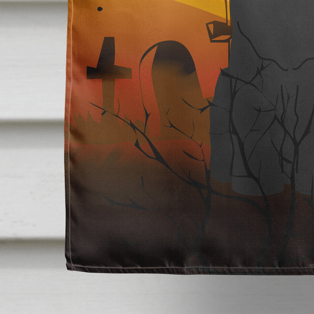 Halloween Black Russian Terrier House Flag 28x40 Porch Sleeve Pole Decorative Outside Yard Banner Artwork Wall Hanging, Polyester