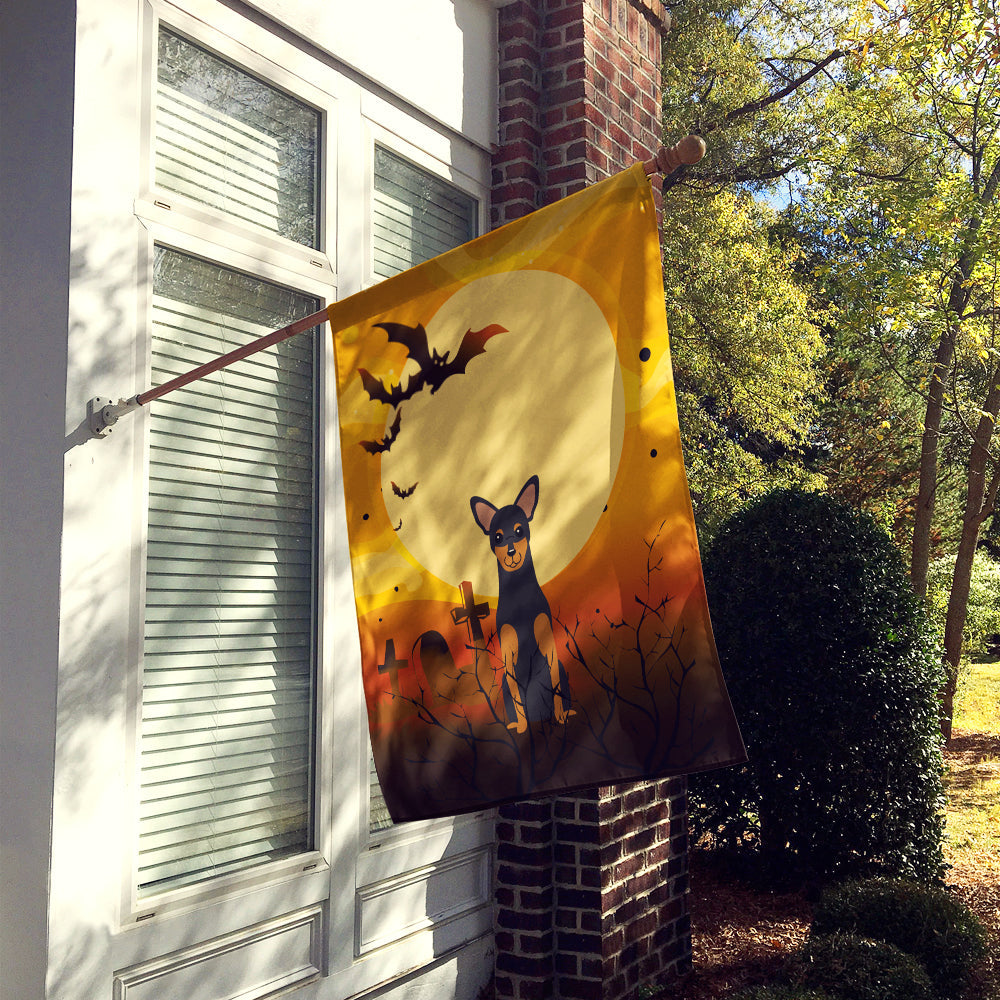 Halloween Manchester Terrier House Flag 28x40 Porch Sleeve Pole Decorative Outside Yard Banner Artwork Wall Hanging, Polyester