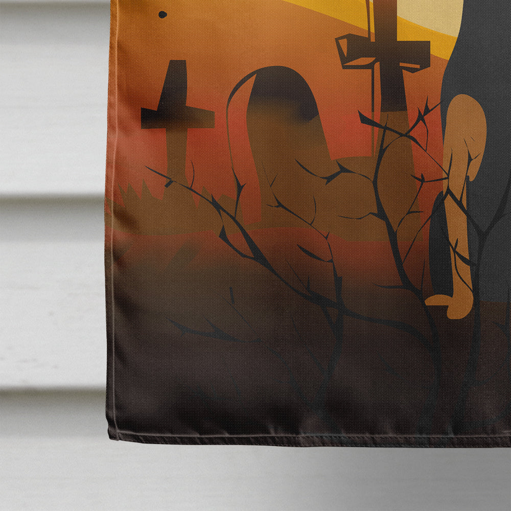Halloween Manchester Terrier House Flag 28x40 Porch Sleeve Pole Decorative Outside Yard Banner Artwork Wall Hanging, Polyester