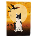 Halloween Russo-European Laika Spitz House Flag 28x40 Porch Sleeve Pole Decorative Outside Yard Banner Artwork Wall Hanging, Polyester