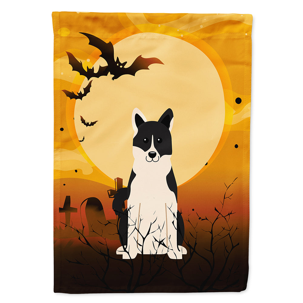 Halloween Russo-European Laika Spitz House Flag 28x40 Porch Sleeve Pole Decorative Outside Yard Banner Artwork Wall Hanging, Polyester