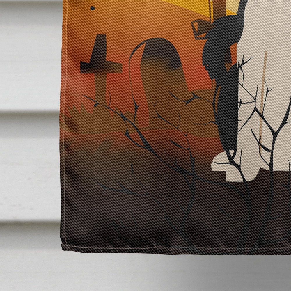 Halloween Russo-European Laika Spitz House Flag 28x40 Porch Sleeve Pole Decorative Outside Yard Banner Artwork Wall Hanging, Polyester